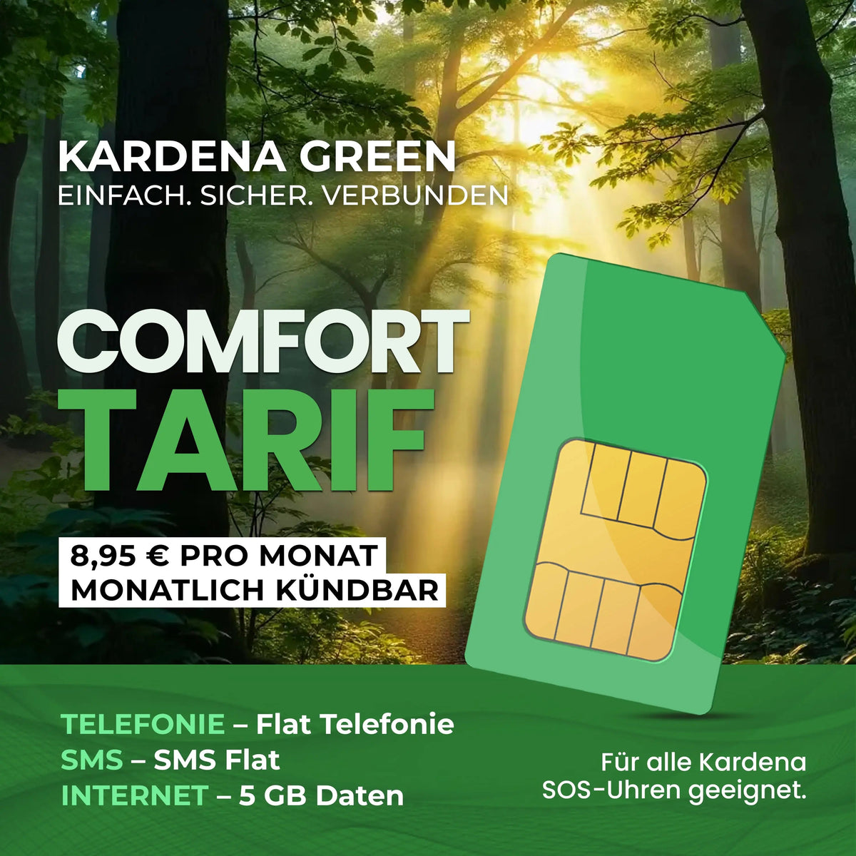 Kardena Green Comfort – flexible SIM mit 5 GB Daten und Flatrate Kardena