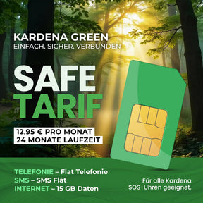 Kardena Green Safe – SIM mit 15 GB & Allnet-Flat für SOS-Uhren Kardena