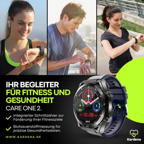 Kardena CARE One 2 – Gesundheits-Smartwatch mit SOS-Funktion & KI-Assistenz für Senioren (2025) Kardena