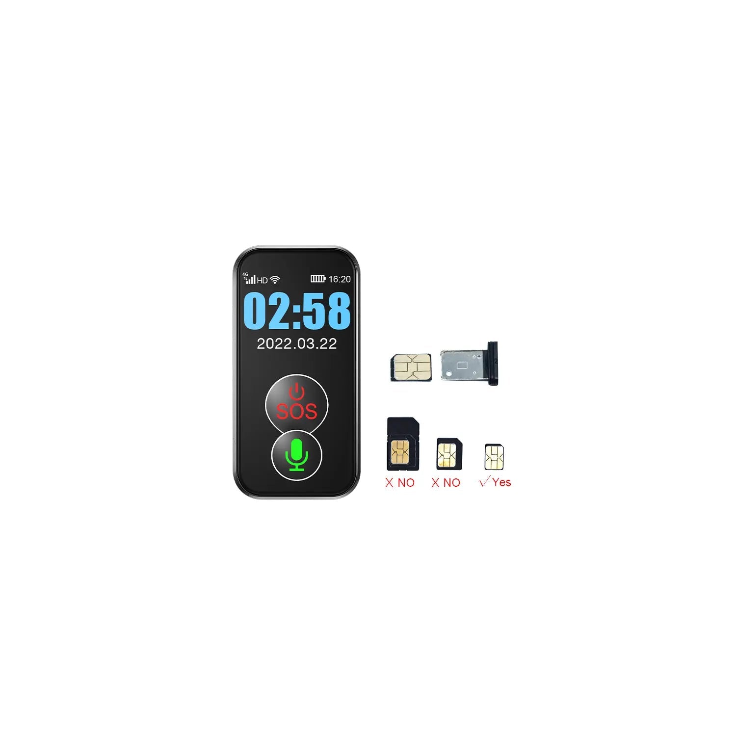 Kardena® SOS Compact – GPS-Notrufanhänger für Senioren Kardena