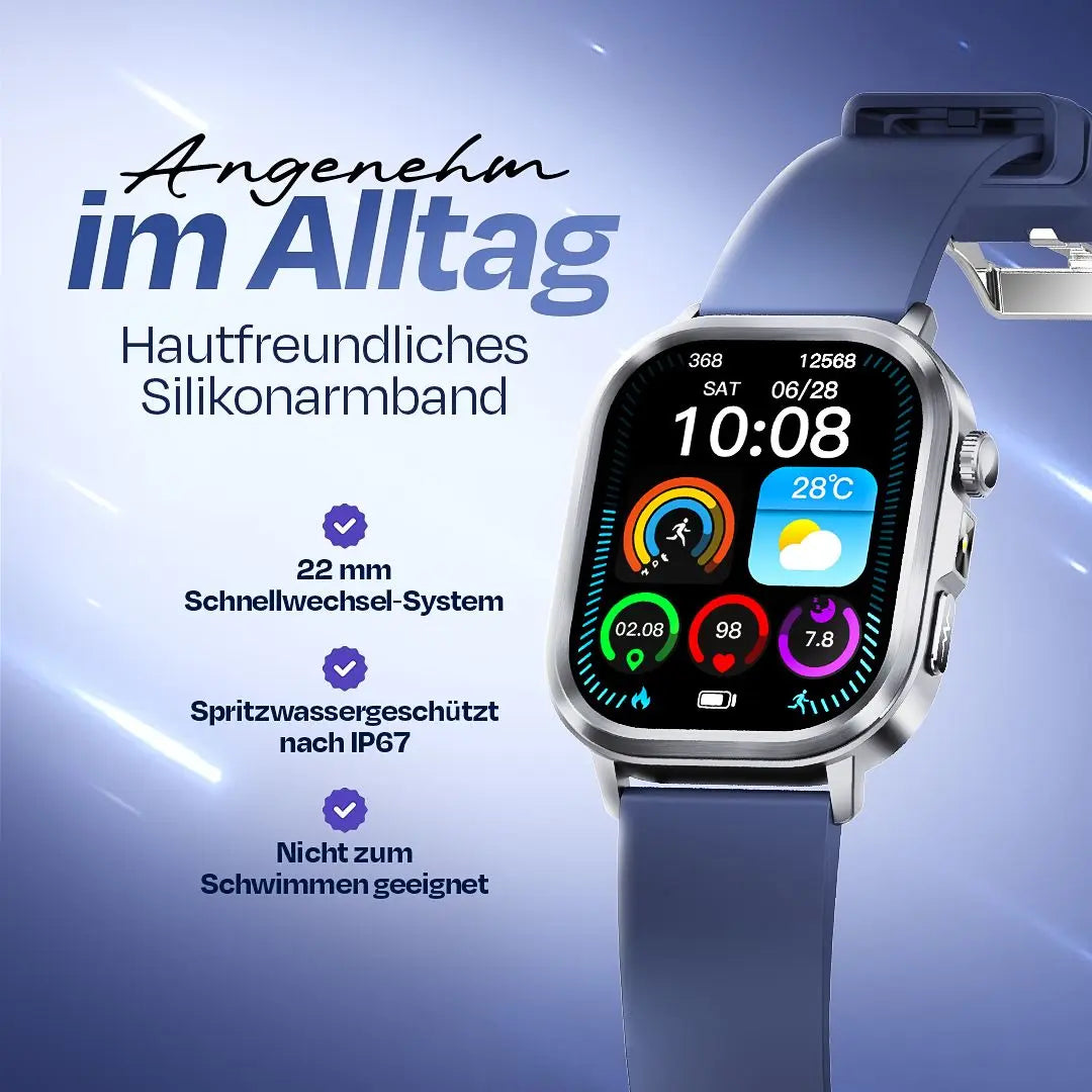 Kardena CARE Pro 6 – Gesundheitsuhr mit SOS-Notruf, EKG & Pflegefunktion
