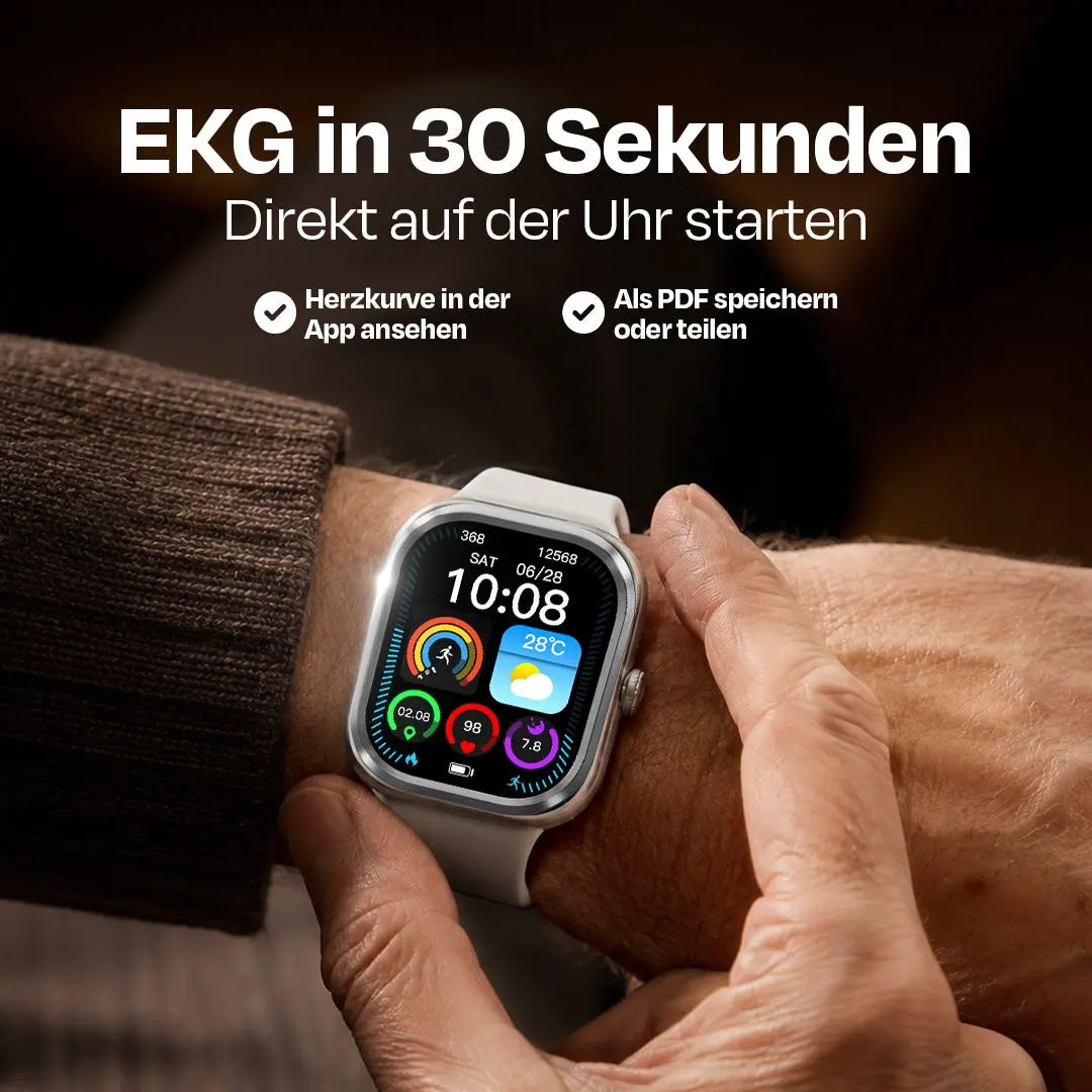 Kardena CARE Pro 6 – Gesundheitsuhr mit SOS-Notruf, EKG & Pflegefunktion
