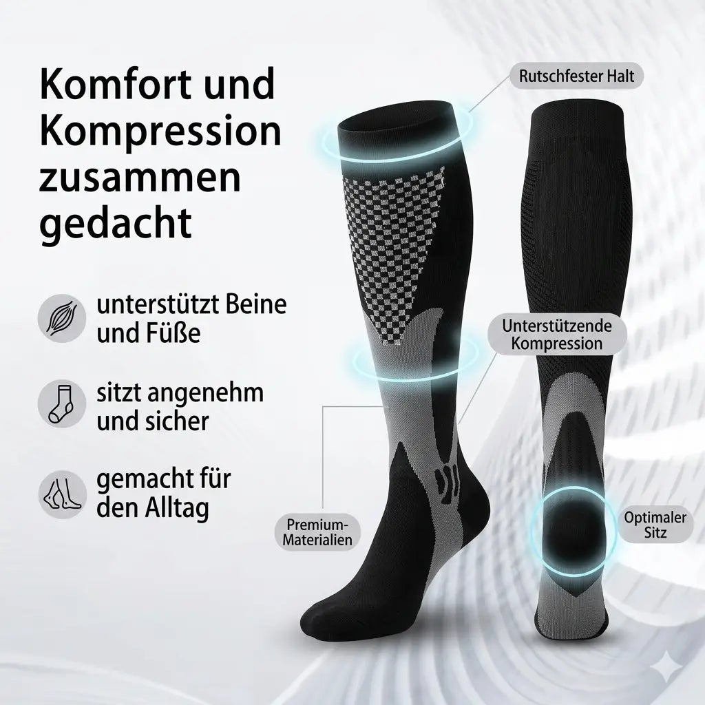 Kardena VenenKomfort Pro – Kompressionsstrümpfe für leichte Beine im Alltag