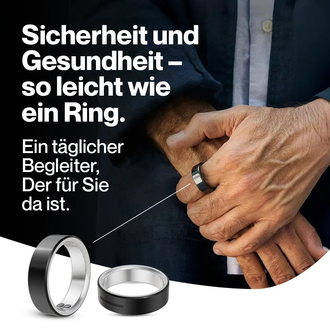 Kardena® CARE Life 3 – Gesundheitsring mit SOS-Funktion, Schlafanalyse & Vitalmessung Kardena