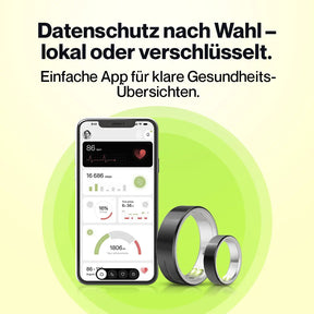 Kardena® CARE Life 3 – Gesundheitsring mit SOS-Funktion, Schlafanalyse & Vitalmessung Kardena
