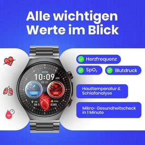 Kardena CARE Pro 5 – Gesundheitsuhr mit EKG, KI-Analyse, Pflegefunktion & Telefonie (2026) Kardena